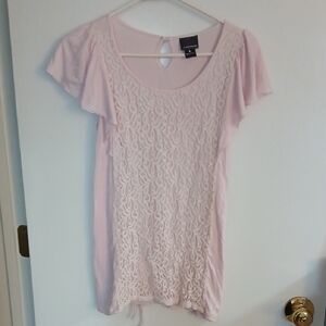 Motherhood Soft Pink Lace Blouse. Size S